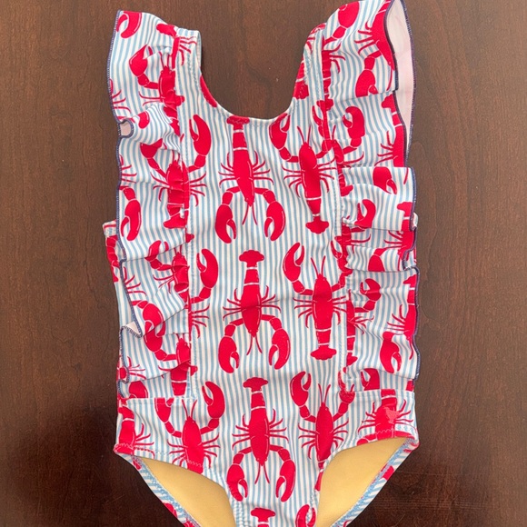 Pink Chicken Red Lobster One Piece Swimsuit - Picture 5 of 5